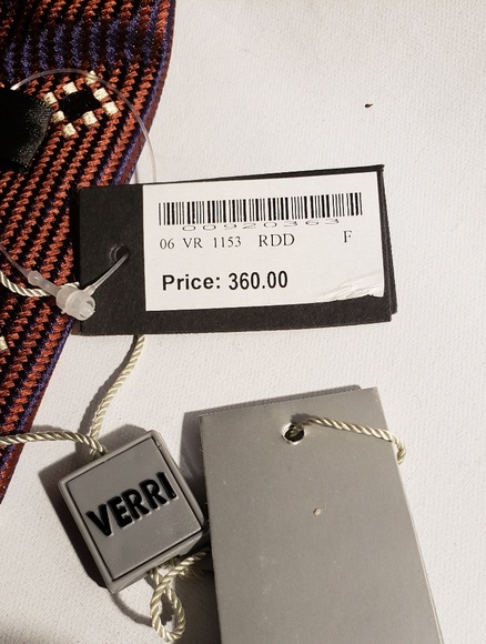 NWT Verri 100% handmade silk tie - Picture 5 of 8